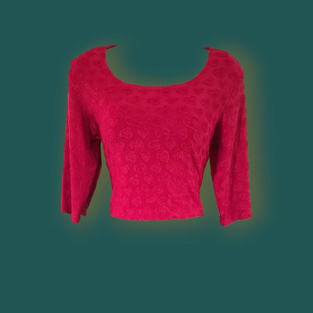 Vintage heart 3/4 sleeve self esteem top